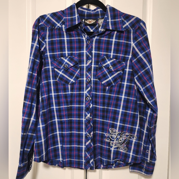 Harley Davidson button up womens size S - Picture 1 of 5